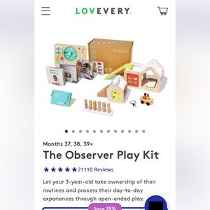 Lovevery The Observer Play Kit - Unopened Learning Set